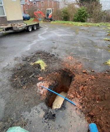 BRE365 percolation test in progress near Cheltenham