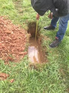 BRE365 percolation test in progress near Uttoxeter